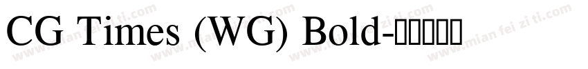 CG Times (WG) Bold字体转换